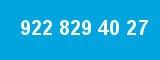 922 829 40 27
